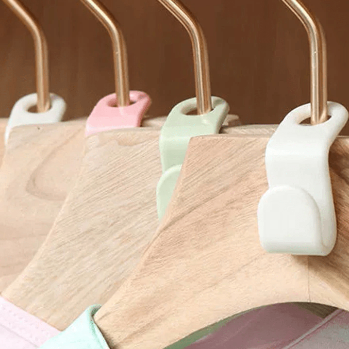 40 PCS Multicolor Plastic Clothes Hanger Connector Hooks - Lightweight Closet Organizer, Space-Saving Clips for Easy Hanging and Installation - Trusted Best Sellers™