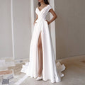 The Roxane™ Elegant Women's V-Neck Ruffle Hem Midi Dress - Trusted Best Sellers™