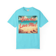 Print Beaches Love Me! Beach T-Shirt - Tropical Vintage Seaside Graphic Tee