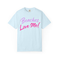 Lavender Beaches Love Me! Customizable T-Shirt