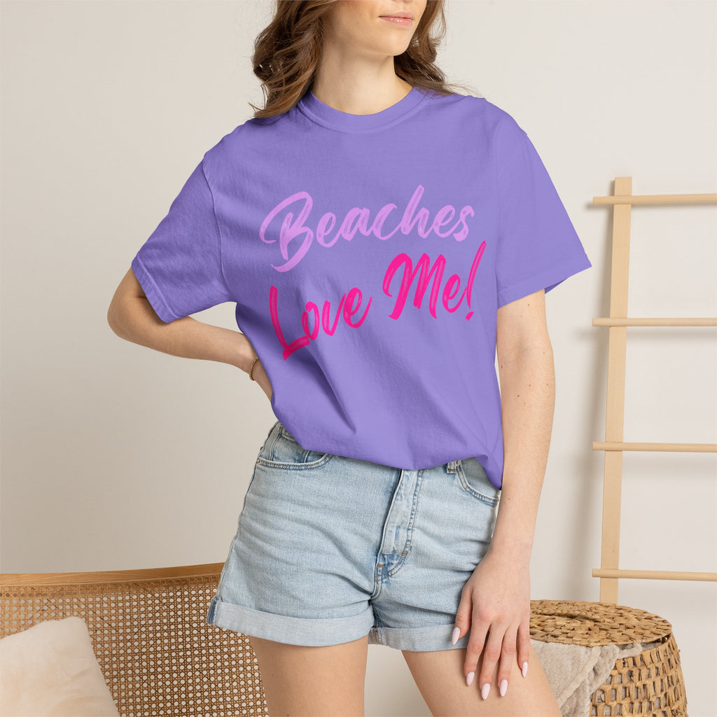 Lavender Beaches Love Me! Customizable T-Shirt - Trusted Best Sellers™