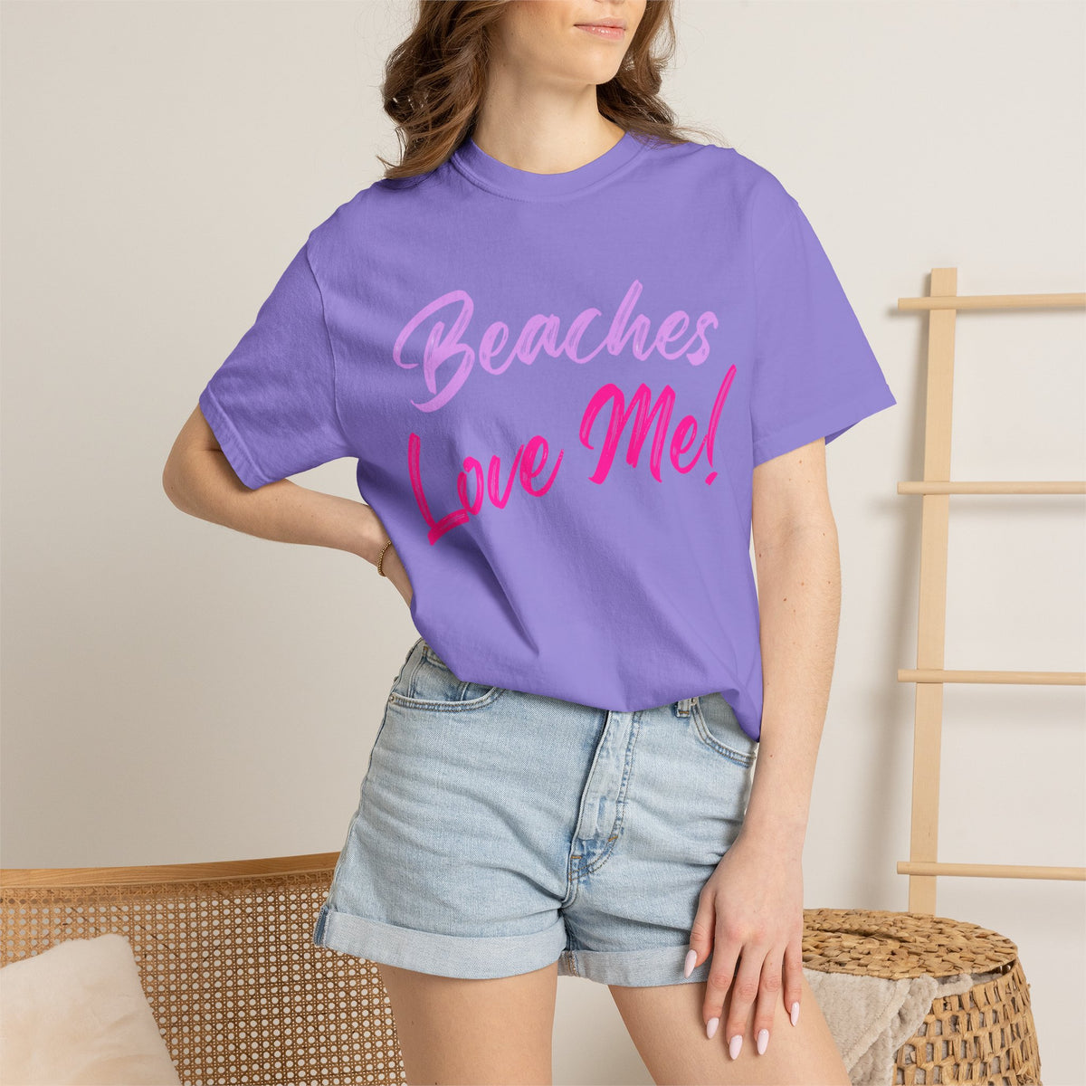 Lavender Beaches Love Me! Customizable T-Shirt - Trusted Best Sellers™