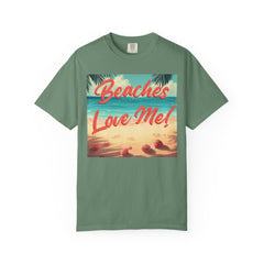 Print Beaches Love Me! Beach T-Shirt - Tropical Vintage Seaside Graphic Tee
