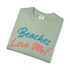 Shoreline Beaches Love Me! T Shirt - Blue Text