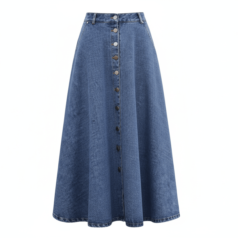 Classic A-Line Denim Skirt with Buttons - Trusted Best Sellers™. All Rights Reserved. Trusted Best Sellers LLC.