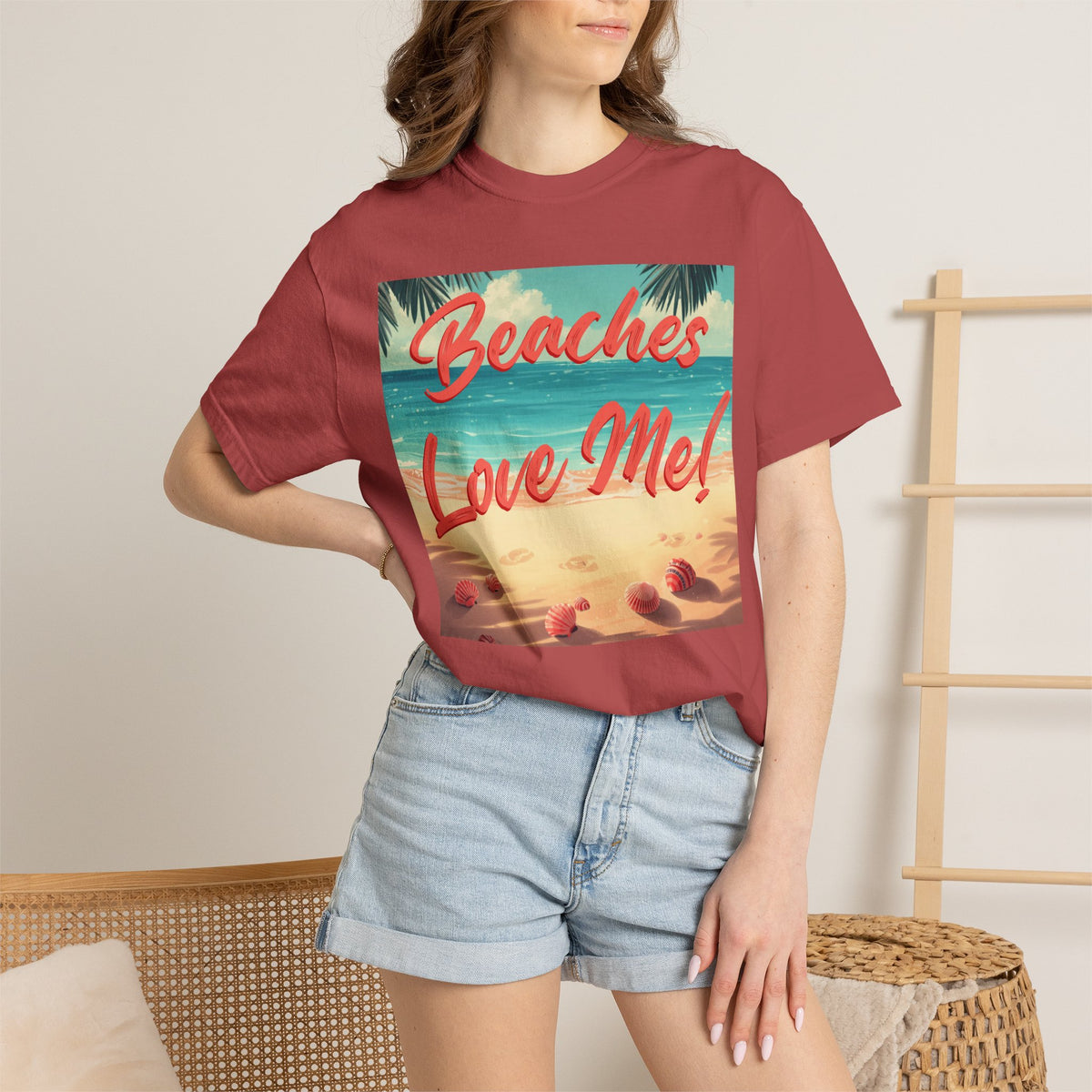 Print Beaches Love Me! Beach T-Shirt - Tropical Vintage Seaside Graphic Tee - Trusted Best Sellers™