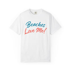 Shoreline Beaches Love Me! T Shirt - Blue Text