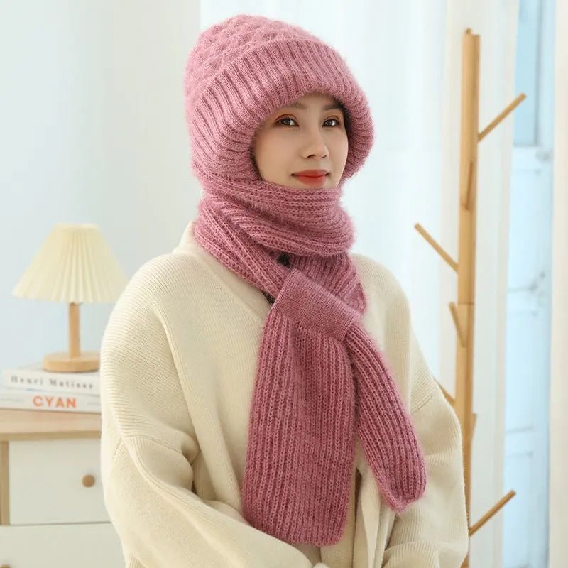 Women's Warm Winter Knitted Fleece-lined Scarf And Hat - Trusted Best Sellers™