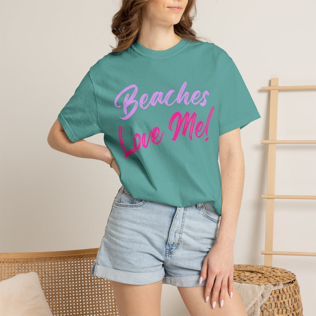 Lavender Beaches Love Me! Customizable T-Shirt - Trusted Best Sellers™