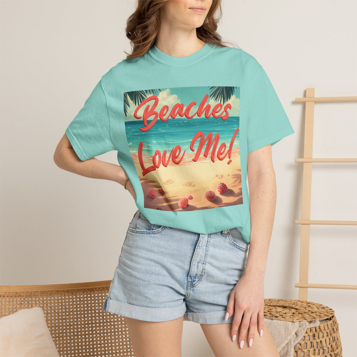 Print Beaches Love Me! Beach T-Shirt - Tropical Vintage Seaside Graphic Tee - Trusted Best Sellers™
