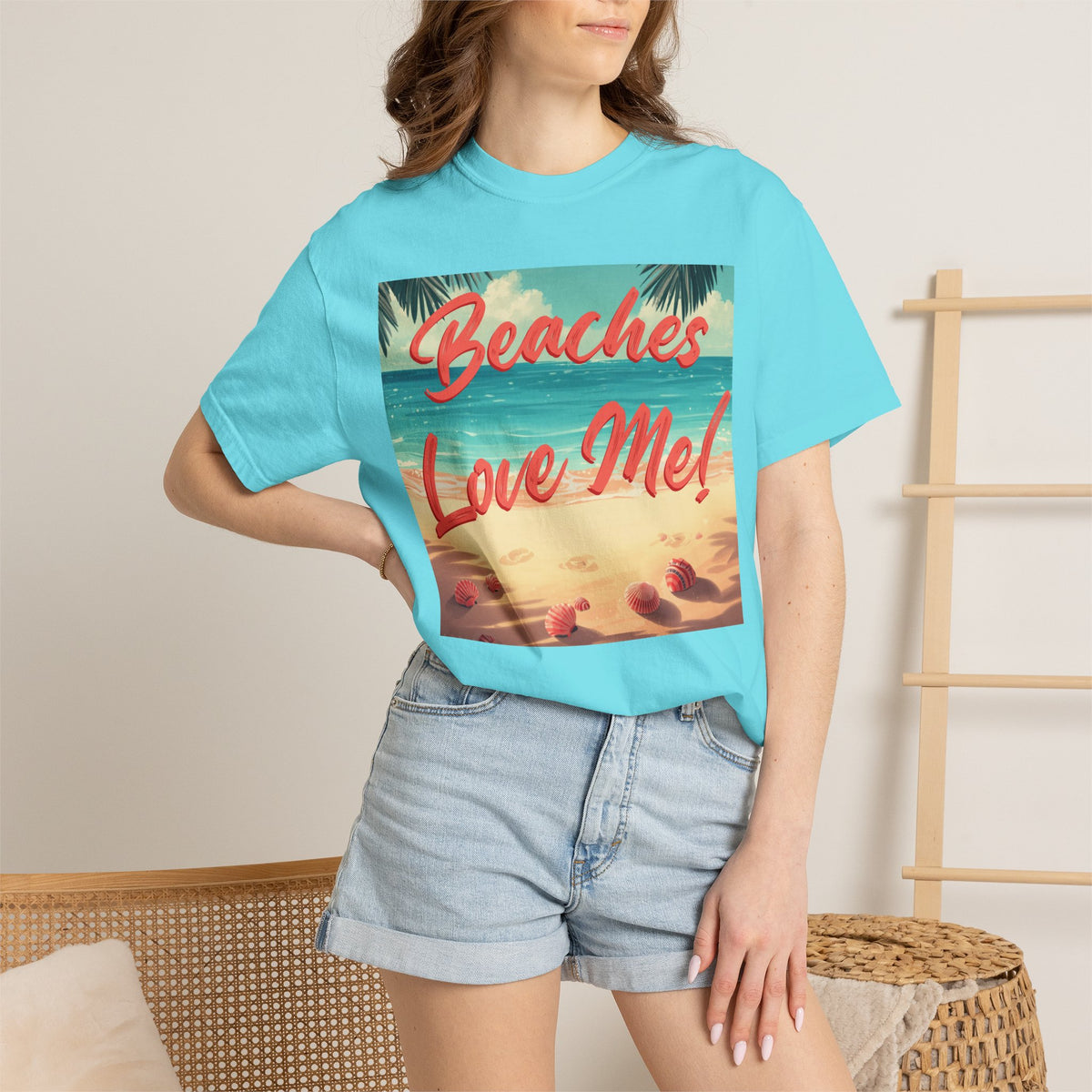 Print Beaches Love Me! Beach T-Shirt - Tropical Vintage Seaside Graphic Tee - Trusted Best Sellers™