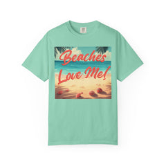 Print Beaches Love Me! Beach T-Shirt - Tropical Vintage Seaside Graphic Tee