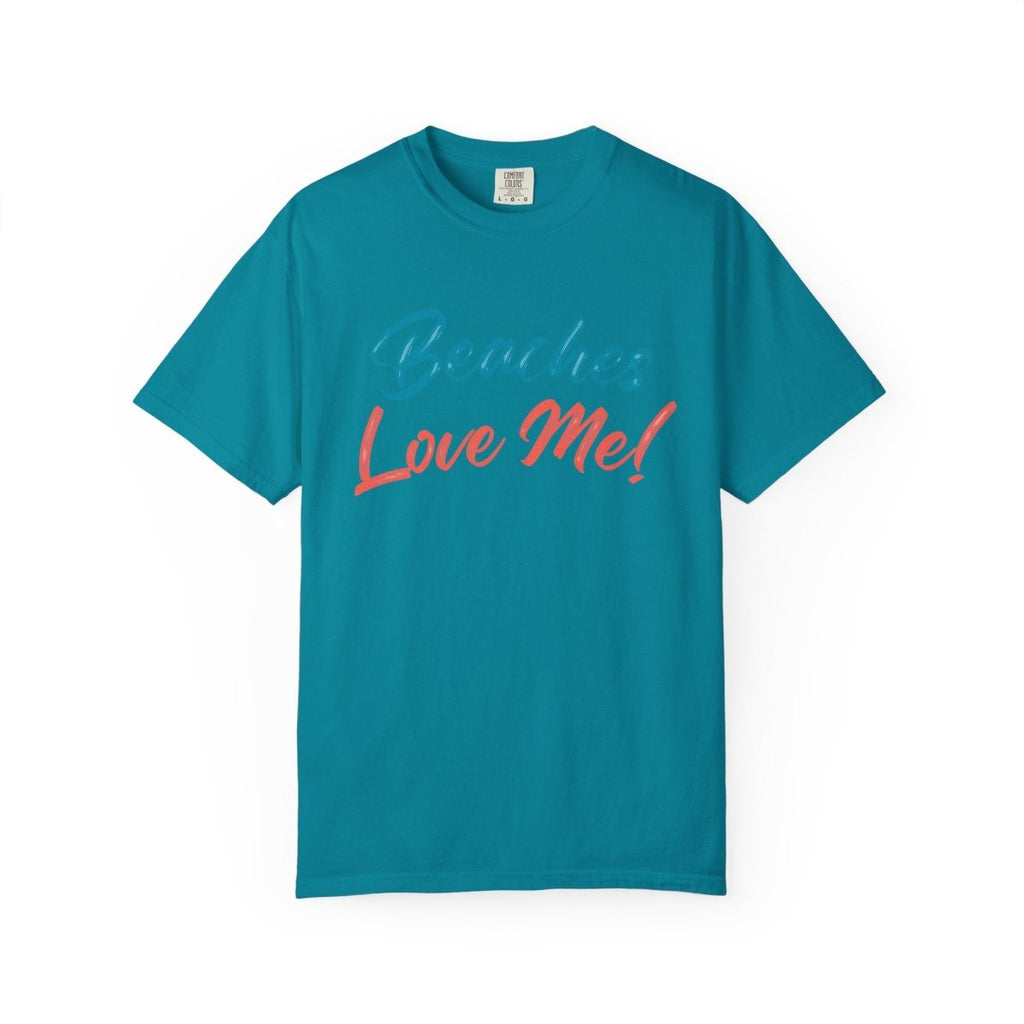 Shoreline Beaches Love Me! T Shirt - Blue Text - Trusted Best Sellers™