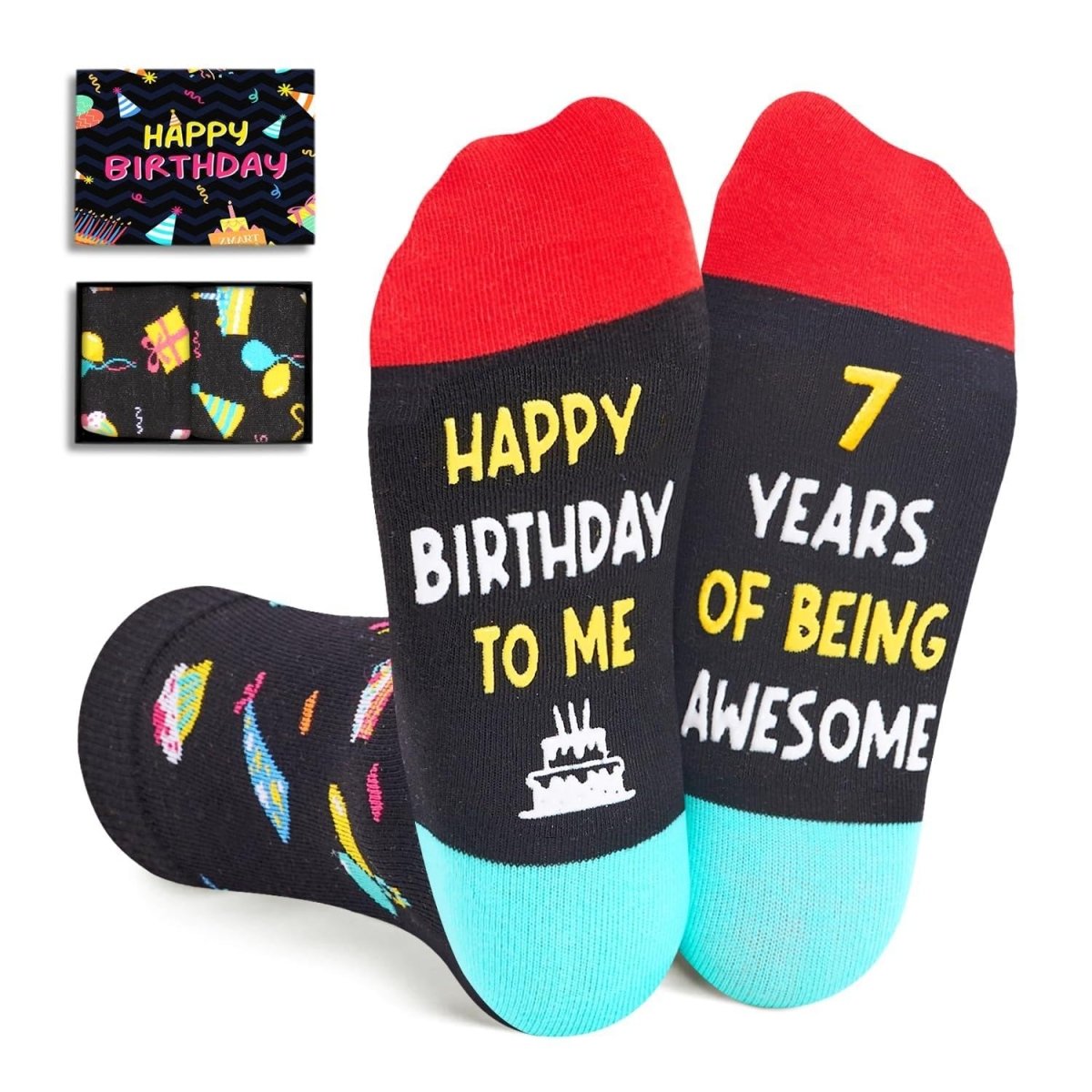 7th Birthday Socks – Funny Birthday Gift for Boys & Girls - Trusted Best Sellers™