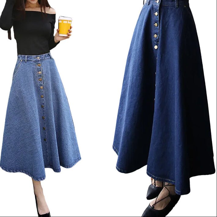 Classic A-Line Denim Skirt with Buttons - Trusted Best Sellers™. All Rights Reserved. Trusted Best Sellers LLC.