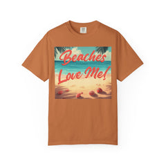 Print Beaches Love Me! Beach T-Shirt - Tropical Vintage Seaside Graphic Tee