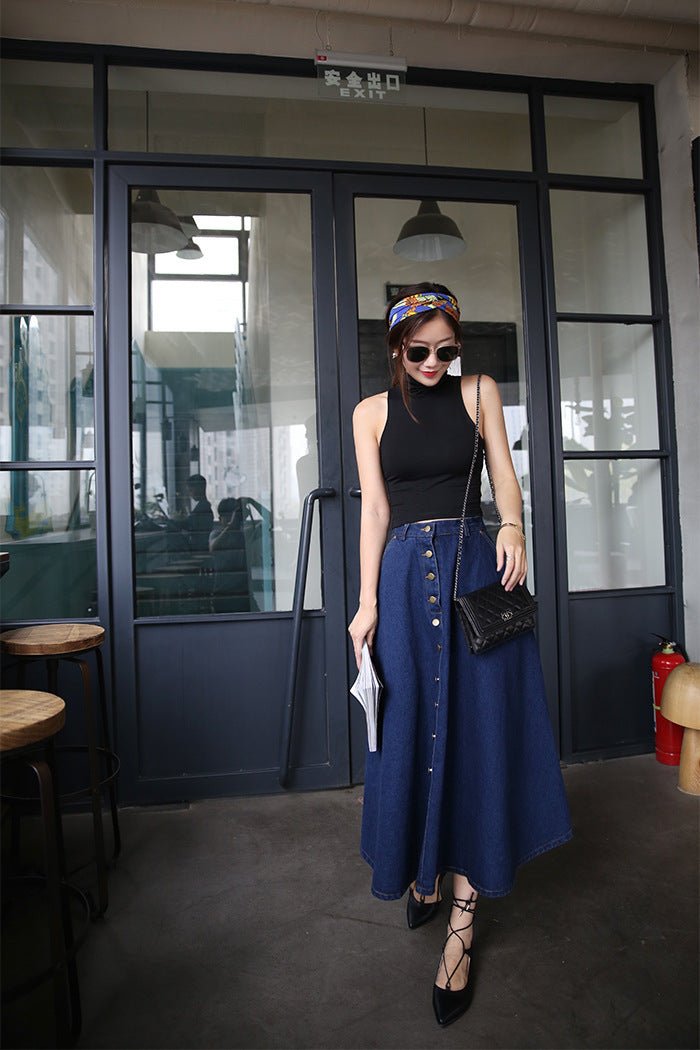 Classic A-Line Denim Skirt with Buttons - Trusted Best Sellers™. All Rights Reserved. Trusted Best Sellers LLC.
