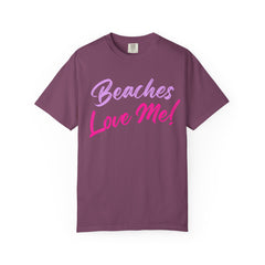 Lavender Beaches Love Me! Customizable T-Shirt