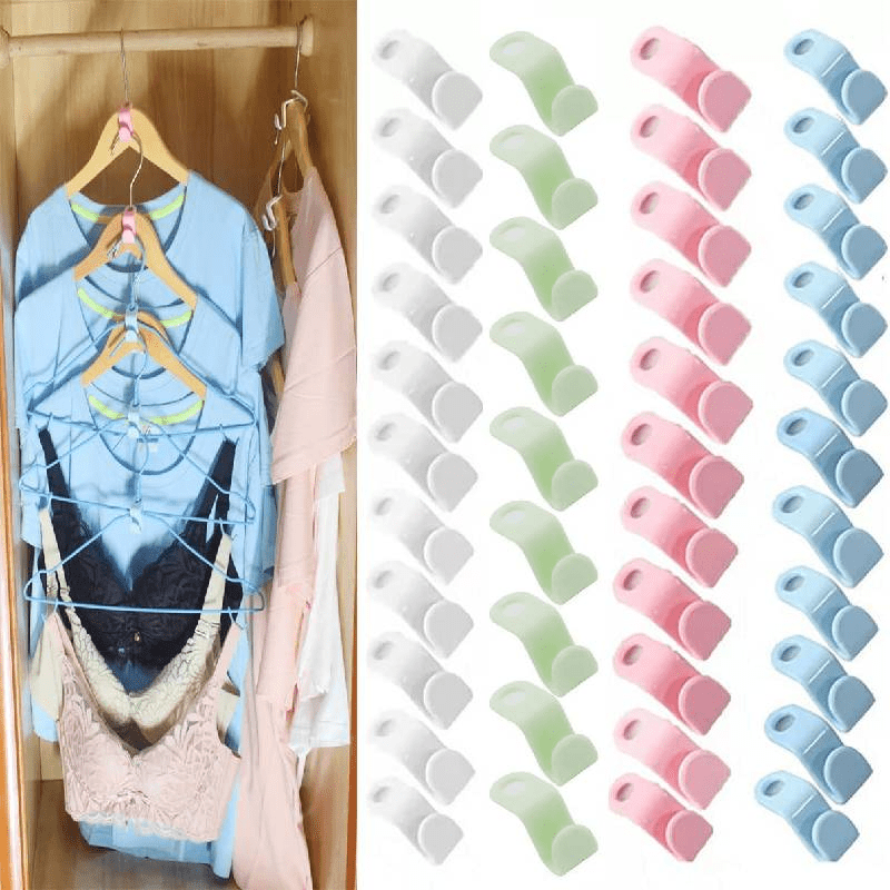 40 Piece Multicolor Clothes Hanger Connector Hooks - Trusted Best Sellers™