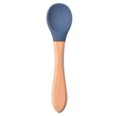 Soft Bite: Food-Safe Silicone Wide Grip Training Spoon for Infants and Toddlers