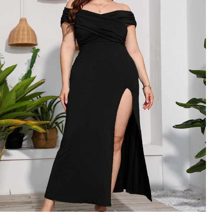 The Bellavie™ Elegant Off-Shoulder Dress - Plus Sized - Trusted Best Sellers™. All Rights Reserved. Trusted Best Sellers LLC.