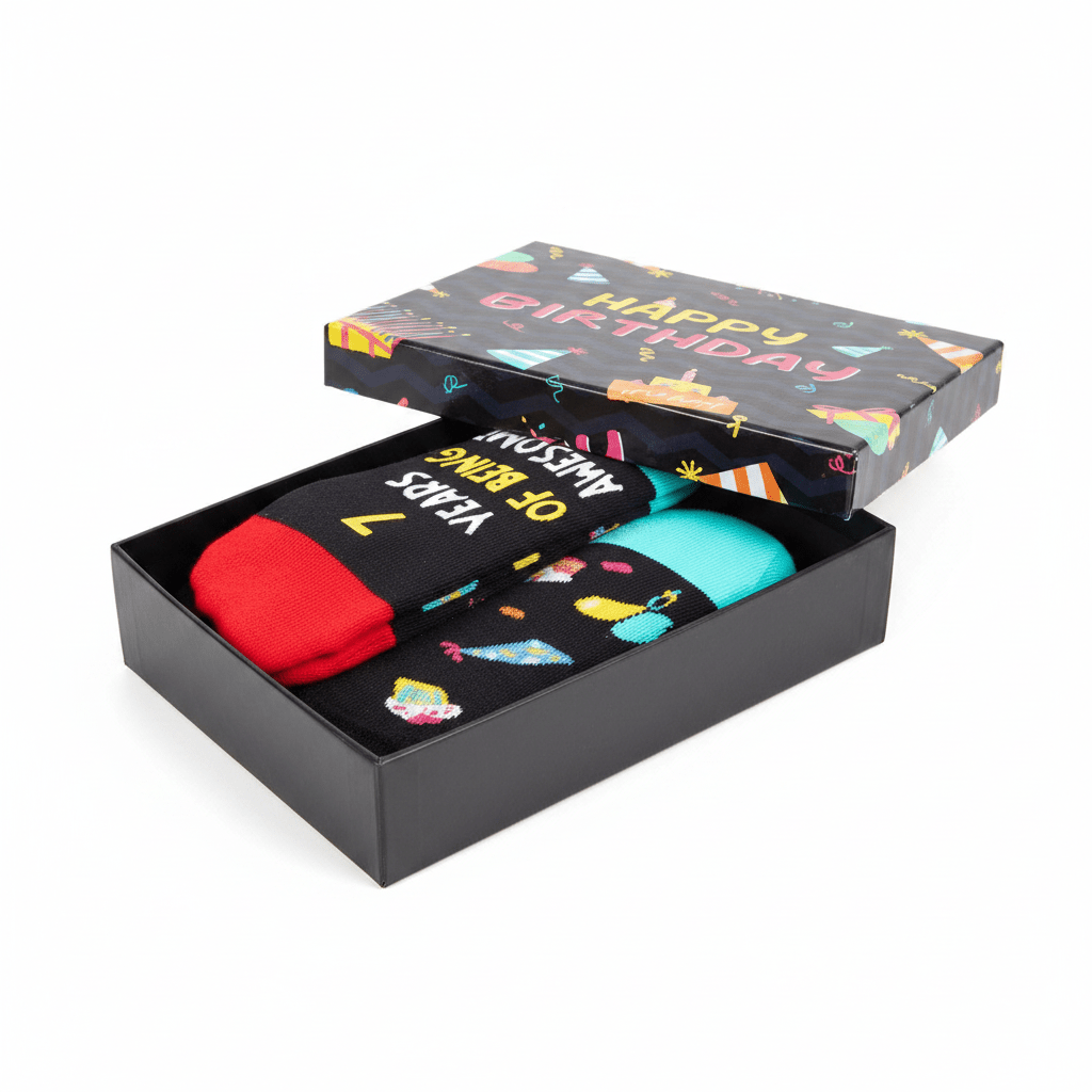 7th Birthday Socks – Funny Birthday Gift for Boys & Girls - Trusted Best Sellers™