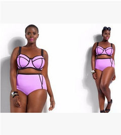 Color Bikini Split Swimsuit