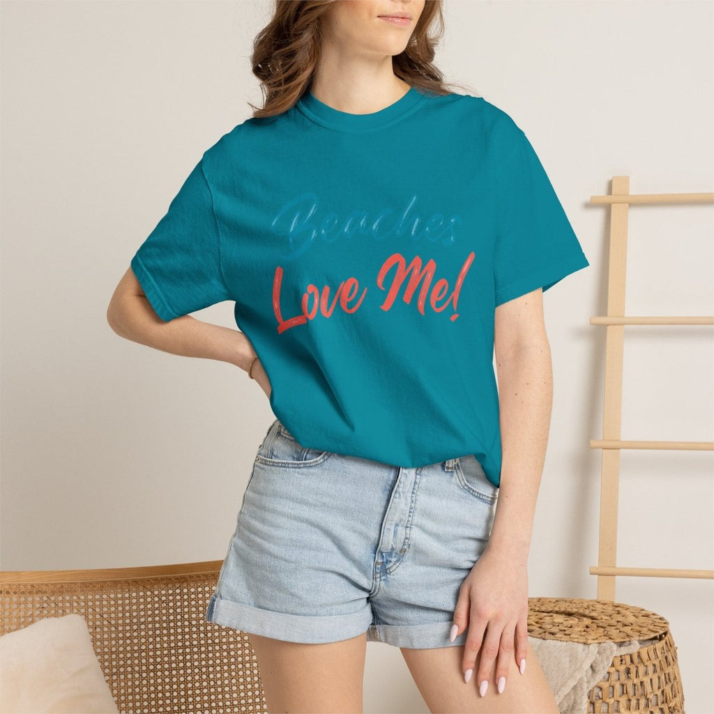 Shoreline Beaches Love Me! T Shirt - Blue Text - Trusted Best Sellers™