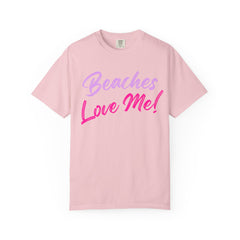 Lavender Beaches Love Me! Customizable T-Shirt