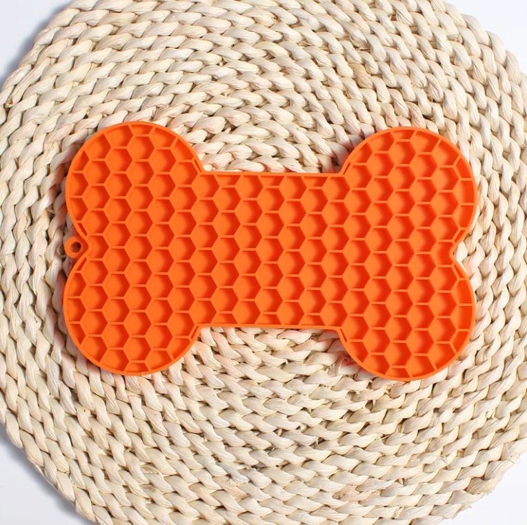 Bone Silicone Licking Dog Slow Food Mat - Trusted Best Sellers™