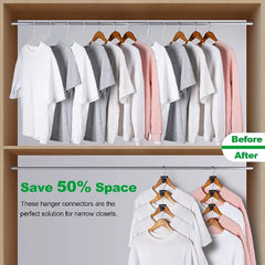 12pcs Space-Saving Closet Organizers & Hanger Connectors