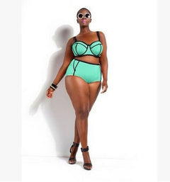 Color Bikini Split Swimsuit