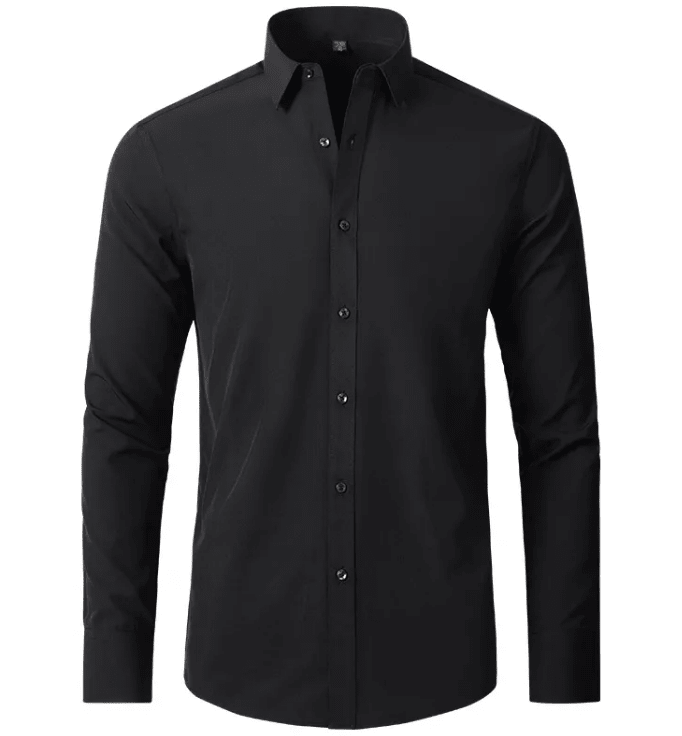 Men's Slim Cut Wrinkle-Free Stretch Business Shirt – No-Iron Long Sleeve Dress Shirt - Trusted Best Sellers™