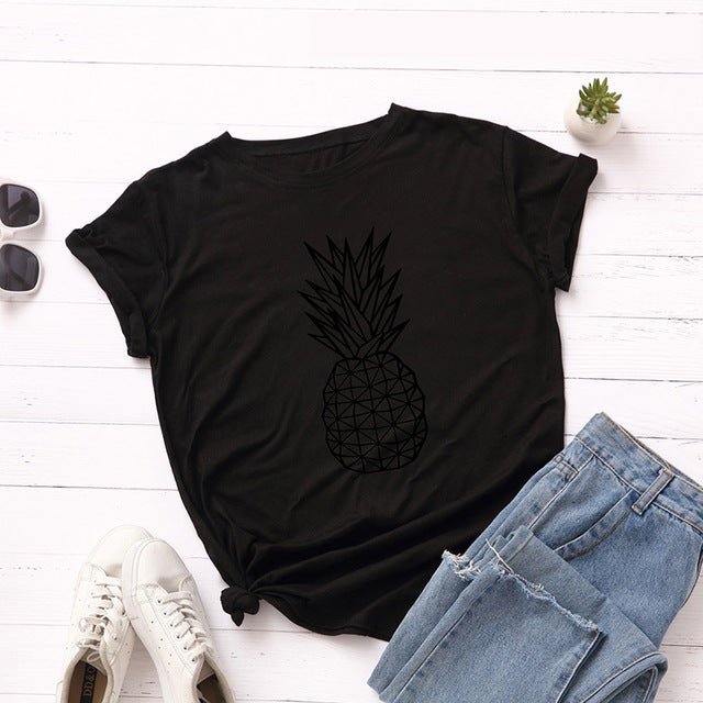 Women's Pineapple Print Cotton Short Sleeve T-Shirt - Trusted Best Sellers™. All Rights Reserved. Trusted Best Sellers LLC.