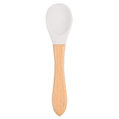 Soft Bite: Food-Safe Silicone Wide Grip Training Spoon for Infants and Toddlers
