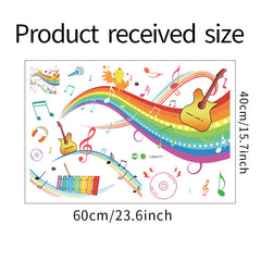 LD64171 Artistic Rainbow Guitar Wall Stickers (Wholesale)