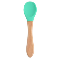Soft Bite: Food-Safe Silicone Wide Grip Training Spoon for Infants and Toddlers