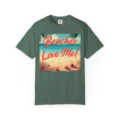 Print Beaches Love Me! Beach T-Shirt - Tropical Vintage Seaside Graphic Tee