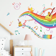 LD64171 Artistic Rainbow Guitar Wall Stickers (Wholesale)