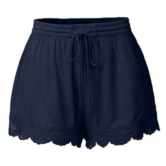Pantalones Cortos para Mujer con Bolsillos Verano Casual Holgados Ropa de Playa de Resort Pantalones Cortos de Moda 2025 Pantalones Cortos de Cintura Elástica Ropa