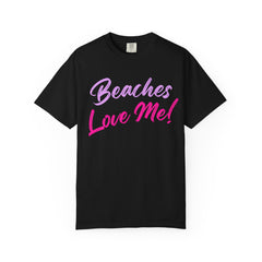 Lavender Beaches Love Me! Customizable T-Shirt