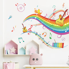 LD64171 Artistic Rainbow Guitar Wall Stickers (Wholesale)