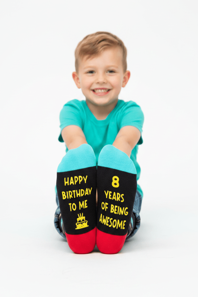 8th Birthday Party Socks – Funny Birthday Gift for Boys & Girls - Trusted Best Sellers™