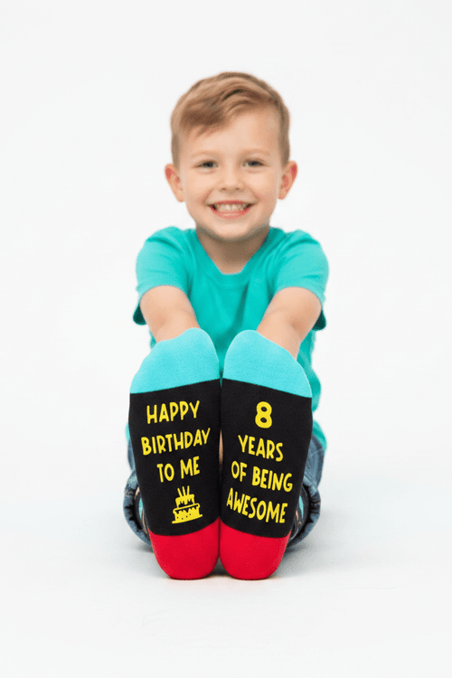 8th Birthday Party Socks – Funny Birthday Gift for Boys & Girls - Trusted Best Sellers™