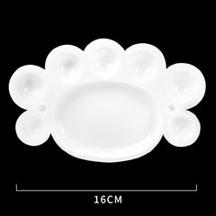 Plastic Flower-Shaped Oval Palette for Watercolor Painting