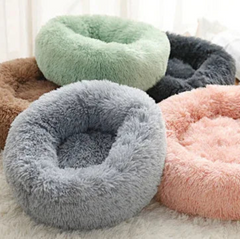 Round Plush Dog Bed for Small Dogs and Puppies - Trusted Best Sellers™