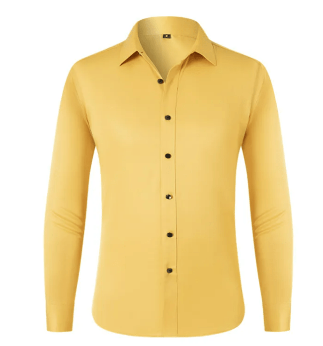 Men's Slim Cut Wrinkle-Free Stretch Business Shirt – No-Iron Long Sleeve Dress Shirt - Trusted Best Sellers™