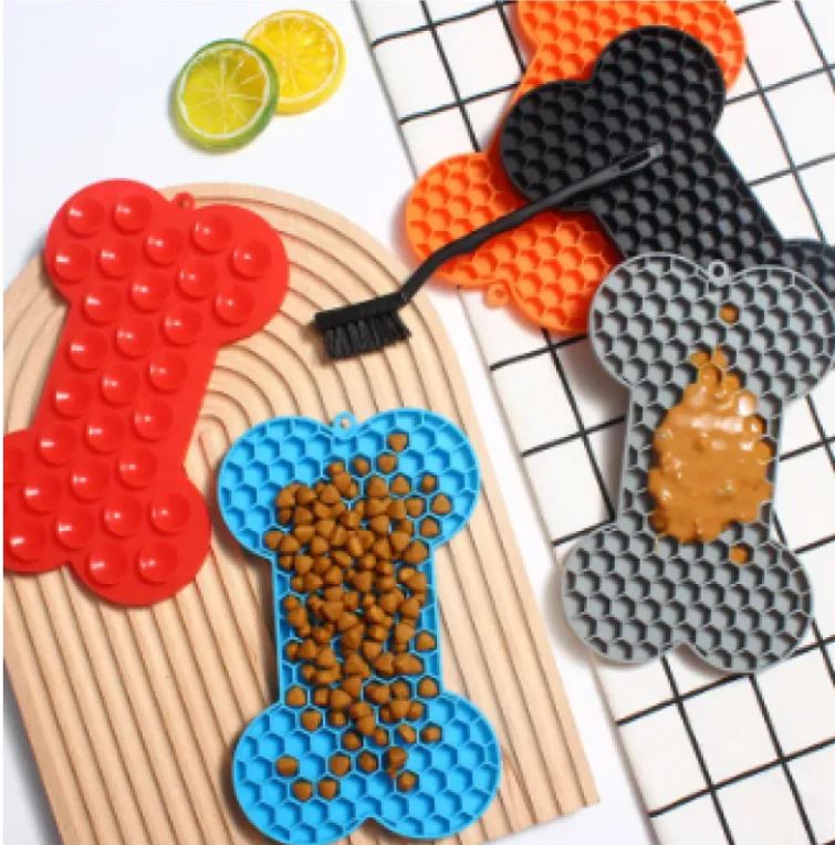 Bone Silicone Licking Dog Slow Food Mat - Trusted Best Sellers™