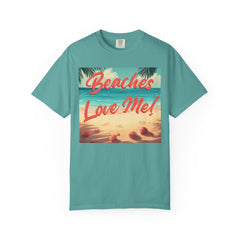 Print Beaches Love Me! Beach T-Shirt - Tropical Vintage Seaside Graphic Tee