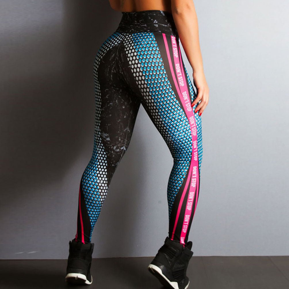 Summer Blue Printed Leggings for Women Yoga Pants - Trusted Best Sellers™